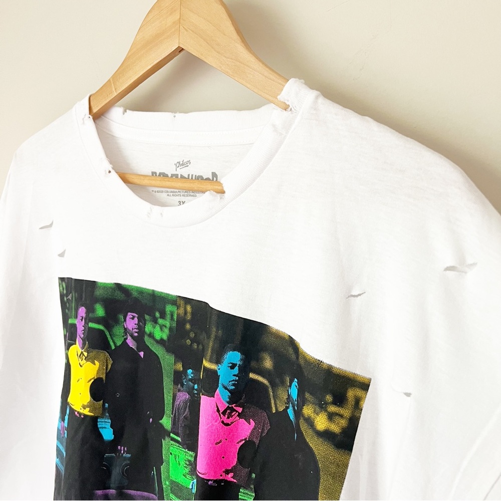 Philcos Boyz N The Hood Distressed Pop Art Graphic White T-Shirt Unisex 3X NWT - Picture 3 of 10